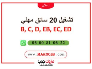 تشغيل 20 سائق مهني B, C, D, EB, EC, ED