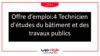 Technicien d’études du bâtiment et des travaux publics