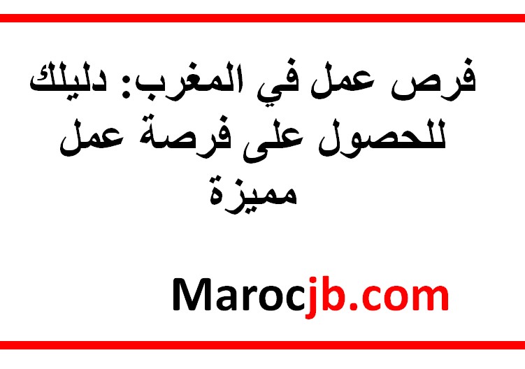 فرص عمل في المغرب: دليلك للحصول على فرصة عمل مميزة