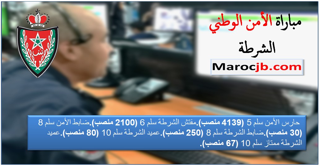 تفاصيل حول التسجيل في مباراة الأمن الوطني الشرطة concours.dgsn.gov.ma 2025