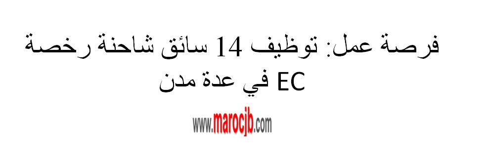 فرصة عمل: توظيف 14 سائق شاحنة بمقطورة (رخصة EC) في عدة مدن