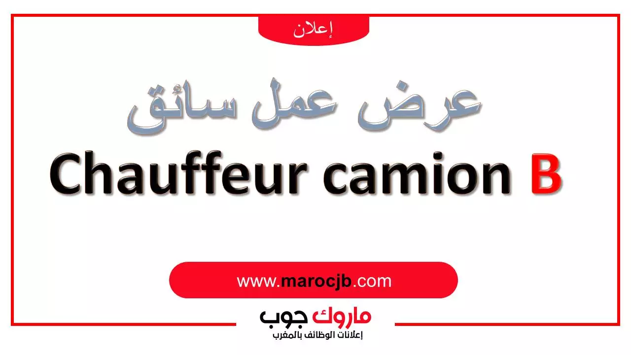 Chauffeur camion B